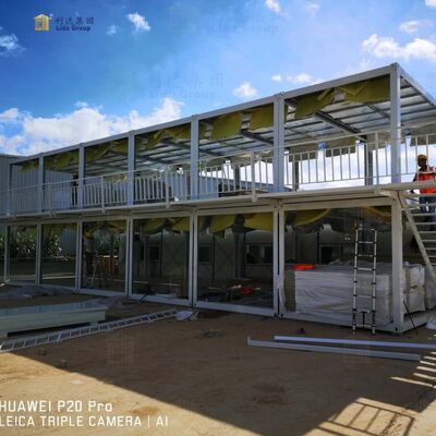 Windproof Flat Pack Container House 5.8M 4T Prefabricated Homes Containers