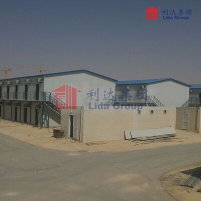 Compact Fire Resistant Metal Fab Homes Camp Steel Shelter Building 8.28m