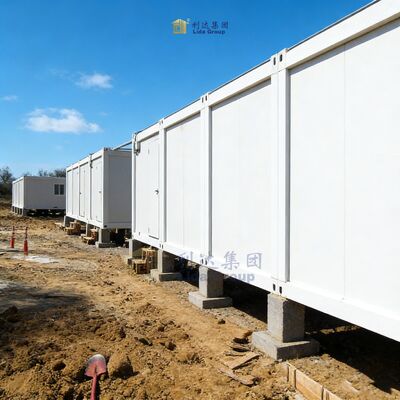 Soundproof Prefab Container House 5.8M ISO9001 Prefab Expandable House