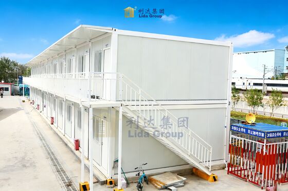 Soundproof Foldable 20ft Container Mining Site Apartment Prefab Expandable House