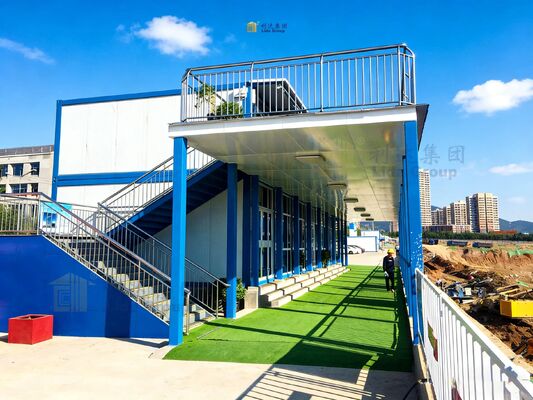 Flat pack container house serves as a modular house and container building for oil gas contractors