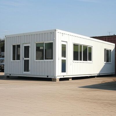 CE 75mm  Portable Container House Temporary Metal Buildings 5800mm × 5980mm × 2580mm