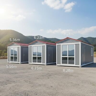 5.56m 6.23m 8.28m Prefabricated K House Portable Home Container Sound Insulated