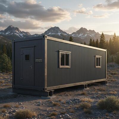 Compact Fire Resistant Metal Fab Homes Camp Steel Shelter Building 8.28m