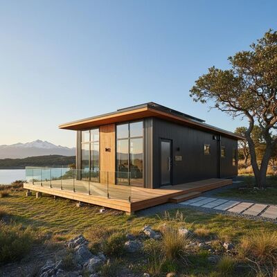 Weather Resistant T Model Prefab House  Residential Living Steel Manufactured Homes