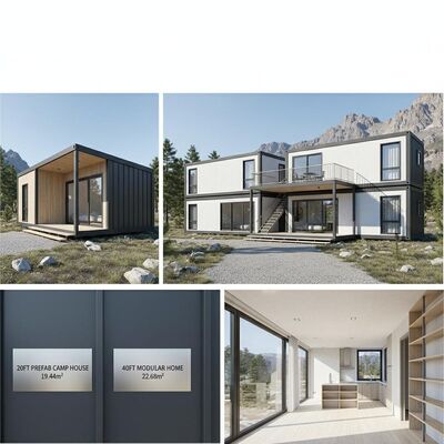 20ft 40Ft Prefab Camp Houses 19.44m  22.68m Prefabricated Modular Homes
