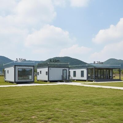 5.56m 6.23m 8.28m Prefabricated K House Portable Home Container Sound Insulated