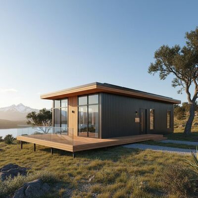 Weather Resistant T Model Prefab House  Residential Living Steel Manufactured Homes