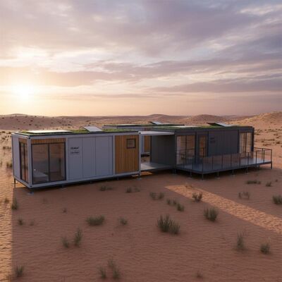 20ft 40Ft Prefab Camp Houses 19.44m  22.68m Prefabricated Modular Homes