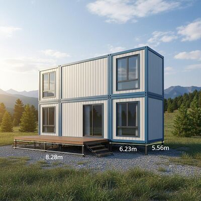 5.56m 6.23m 8.28m Prefabricated K House Portable Home Container Sound Insulated