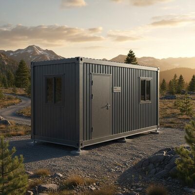 Compact Fire Resistant Metal Fab Homes Camp Steel Shelter Building 8.28m