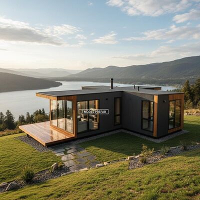 Weather Resistant T Model Prefab House  Residential Living Steel Manufactured Homes