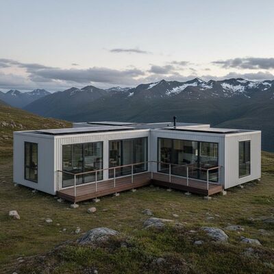 Weather Resistant T Model Prefab House  Residential Living Steel Manufactured Homes