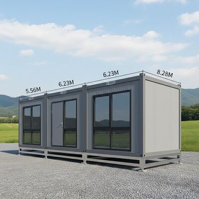 5.56m 6.23m 8.28m Prefabricated K House Portable Home Container Sound Insulated