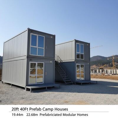 20ft 40Ft Prefab Camp Houses 19.44m  22.68m Prefabricated Modular Homes