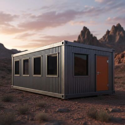 Compact Fire Resistant Metal Fab Homes Camp Steel Shelter Building 8.28m