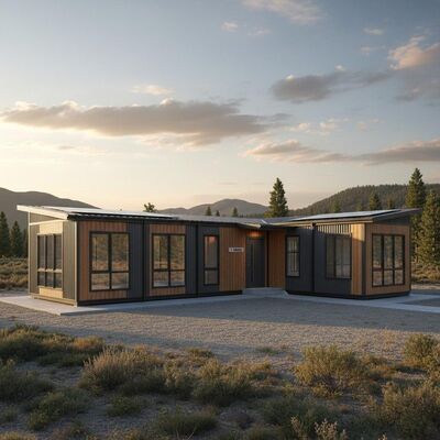 Weather Resistant T Model Prefab House  Residential Living Steel Manufactured Homes