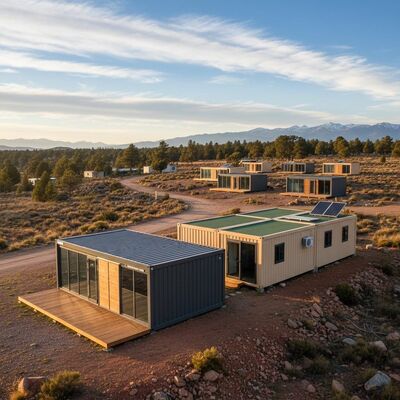 20ft 40Ft Prefab Camp Houses 19.44m  22.68m Prefabricated Modular Homes