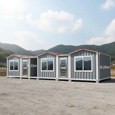 5.56m 6.23m 8.28m Prefabricated K House Portable Home Container Sound Insulated
