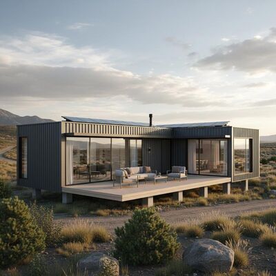 Weather Resistant T Model Prefab House  Residential Living Steel Manufactured Homes