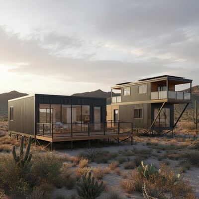 20ft 40Ft Prefab Camp Houses 19.44m  22.68m Prefabricated Modular Homes