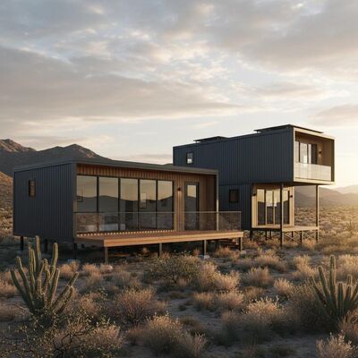 20ft 40Ft Prefab Camp Houses 19.44m  22.68m Prefabricated Modular Homes