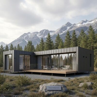 Weather Resistant T Model Prefab House  Residential Living Steel Manufactured Homes