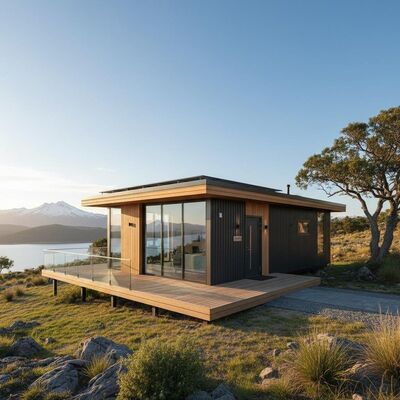 Weather Resistant T Model Prefab House  Residential Living Steel Manufactured Homes