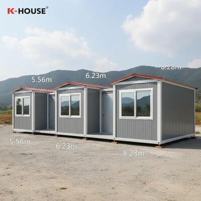 5.56m 6.23m 8.28m Prefabricated K House Portable Home Container Sound Insulated