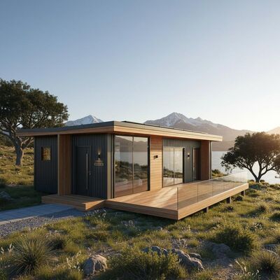 Weather Resistant T Model Prefab House  Residential Living Steel Manufactured Homes