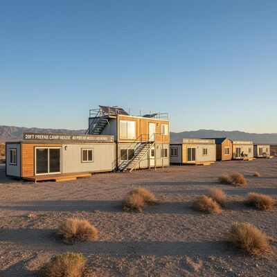 20ft 40Ft Prefab Camp Houses 19.44m  22.68m Prefabricated Modular Homes