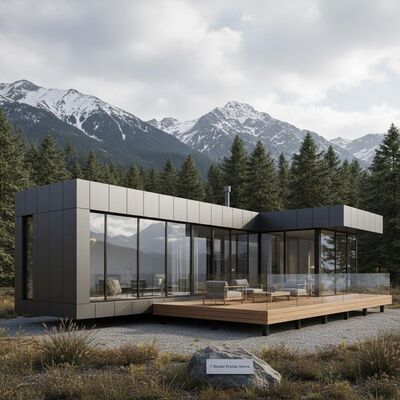 Weather Resistant T Model Prefab House  Residential Living Steel Manufactured Homes