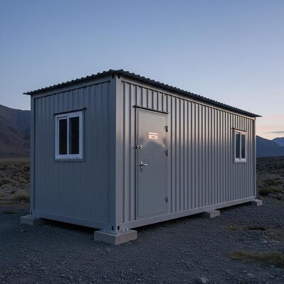 Compact Fire Resistant Metal Fab Homes Camp Steel Shelter Building 8.28m