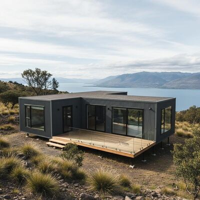 Weather Resistant T Model Prefab House  Residential Living Steel Manufactured Homes