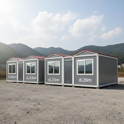 5.56m 6.23m 8.28m Prefabricated K House Portable Home Container Sound Insulated