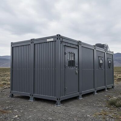 Compact Fire Resistant Metal Fab Homes Camp Steel Shelter Building 8.28m