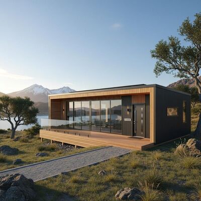 Weather Resistant T Model Prefab House  Residential Living Steel Manufactured Homes