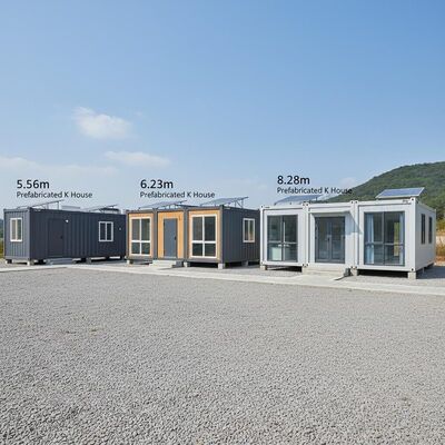 5.56m 6.23m 8.28m Prefabricated K House Portable Home Container Sound Insulated