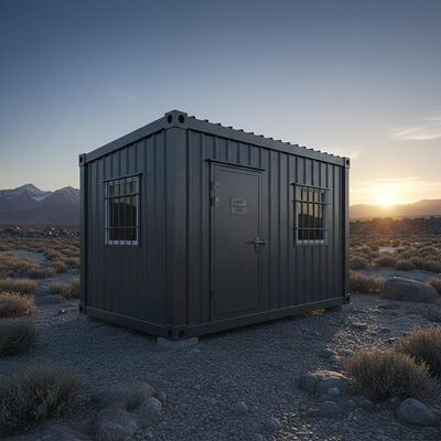 Compact Fire Resistant Metal Fab Homes Camp Steel Shelter Building 8.28m