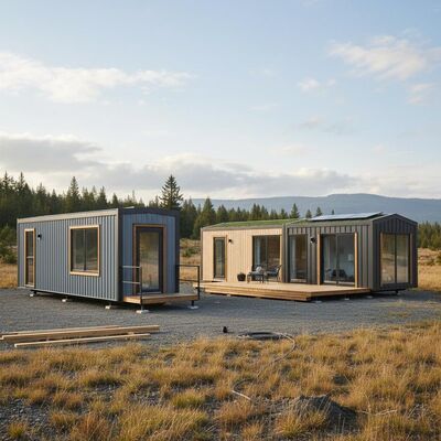 20ft 40Ft Prefab Camp Houses 19.44m  22.68m Prefabricated Modular Homes