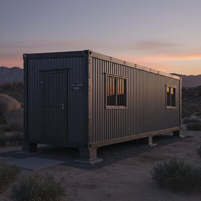 Compact Fire Resistant Metal Fab Homes Camp Steel Shelter Building 8.28m