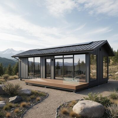 Weather Resistant T Model Prefab House  Residential Living Steel Manufactured Homes