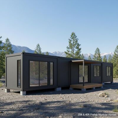 20ft 40Ft Prefab Camp Houses 19.44m  22.68m Prefabricated Modular Homes