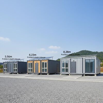 5.56m 6.23m 8.28m Prefabricated K House Portable Home Container Sound Insulated
