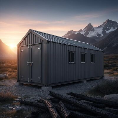 Compact Fire Resistant Metal Fab Homes Camp Steel Shelter Building 8.28m