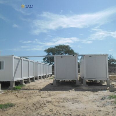 Earthquake Resistant Soundproof Heat Insulated Flat Pack Container House for Office and Camp Use