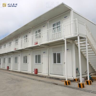 Earthquake Resistant Soundproof Heat Insulated Flat Pack Container House for Middle East Labor Camps