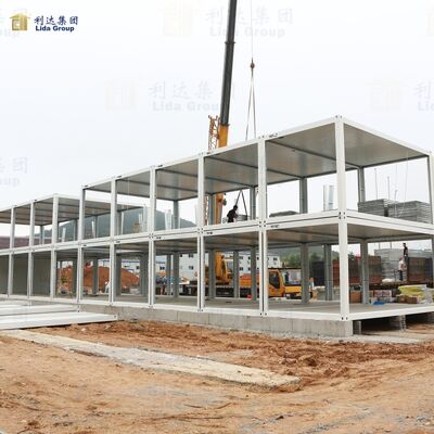 Earthquake Resistant Soundproof Heat Insulated Prefabricated Container House for Remote Camp Projects