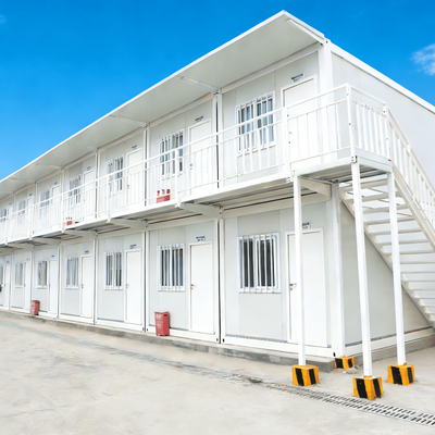 Rust Proof Soundproof Earthquake Resistant Portable Container House for Remote Site Applications