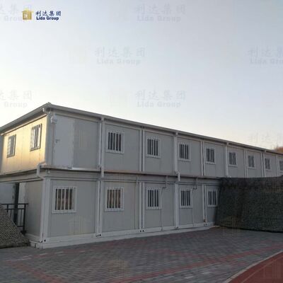 Hava geçirmez prefabrik kamp evi rüzgar geçirmez acil durum konaklama modüler kamp